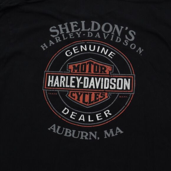 Harley Davidson Shirt Mens L Black It's Why We Ride Short Sleeve Tee Auburn MA - Picture 11 of 14